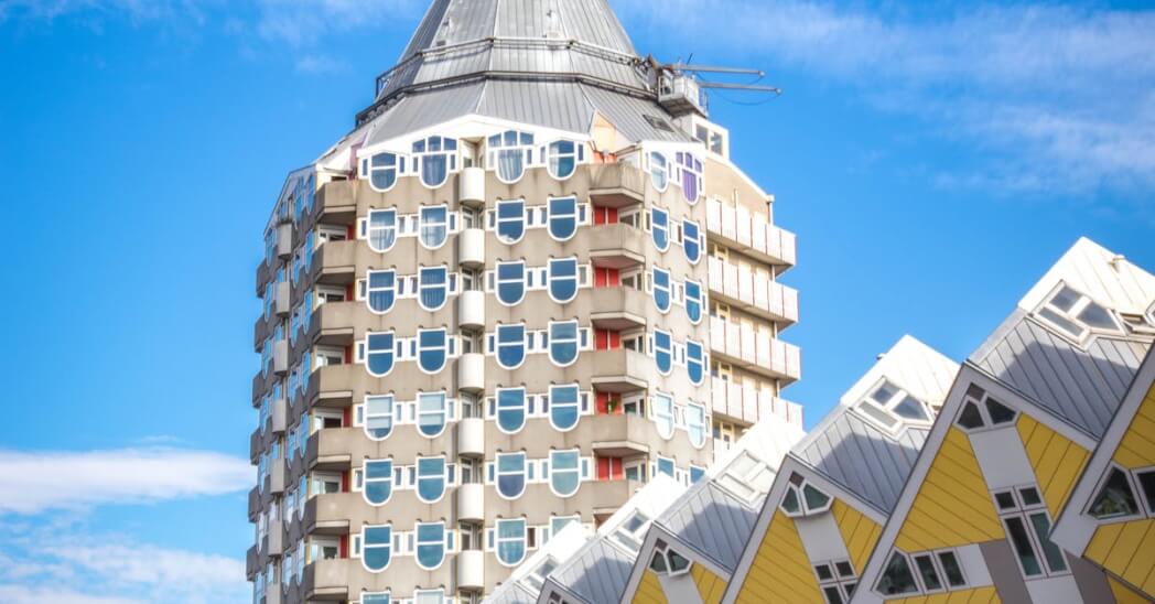Exterior Design of Blaaktoren Apartment Complex in Rotterdam Netherlands